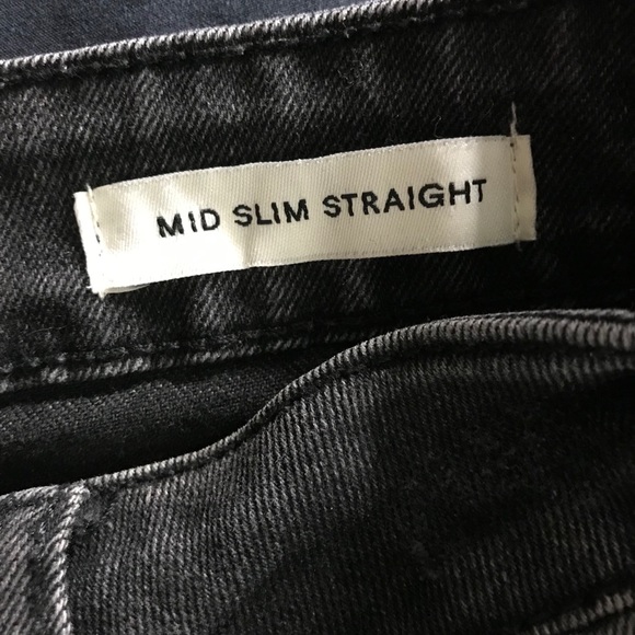 Cotton On Mid Slim Straight High Rise Distressed Jeans - Picture 3 of 12